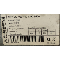 Gereviseerde ruilmotor voor Lemmens WTW unit. DD160-160