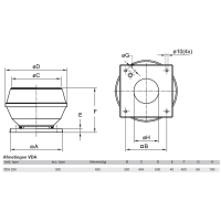 Goede gebruikte Stork VDA200/4D dakventilator. (1250m3)