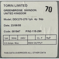 Kort gebruikte Torin-Sifan DDC270-270 slakkenhuisventilator. (4250m3)