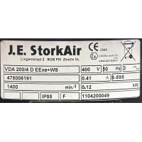 Goede gebruikte Stork VDA200/4D dakventilator. (1250m3)