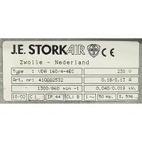 Nieuwe StorkAir VDA 160/4-4 EC dakventilator. (490m3) 