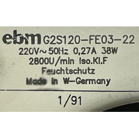 Compacte gereviseerde EBM slakkenhuisventilator (100m3). G2S120-FE03-22