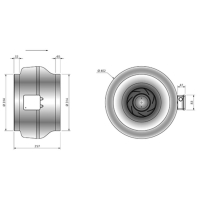 Zo goed als nieuwe Ruck RS 315 L kanaalventilator. (1749 m3)