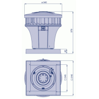 Nieuwe Zehnder (Bergschenhoek) VPM 19/24 dakventilator. (260m3)