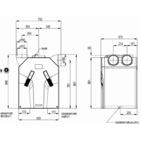 Gereviseerde Stork WHR930 Rechts WTW unit. (350m3)