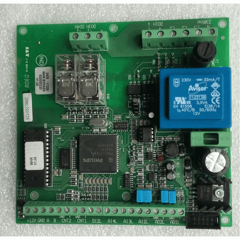 Goede gebruikte besturingsprint met bypass aansl. voor Stork WHR90/91 WTW unit. 400300039