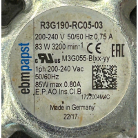 Gereviseerde ruilmotor voor Vent Axia 407001 Sentinel Multivent Plus. R3G190-RC05-03