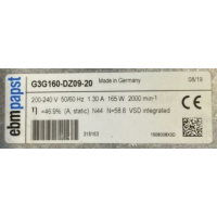 Gereviseerde ruilmotor voor NIBE F750 warmtepomp. G3G160-DZ09-20