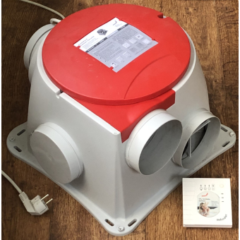 Gereviseerde Zehnder Comfofan SR+CO2 ventilatiebox. (420m3)