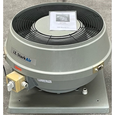 Nieuwe Stork VDA250/6EC dakventilator met werkschakelaar. (1869m3) Nieuwe Stork VDA250/6EC dakventilator met werkschakelaar. (1869m3)