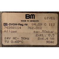 Goede gebruikte gasblok voor Brink Furore B20-VR en B26 luchtverwarming. 531154