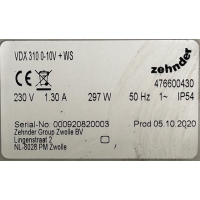 Goede gebruikte Zehnder VDX 310  0-10V + WS dakventilator. (4065m3)