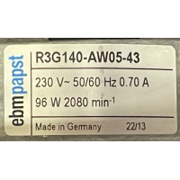 Gereviseerde ventilator voor Buva Smart-Stream of Duco ventilatiebox. R3G140-AW05-43