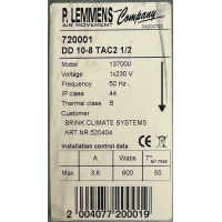 Goede gebruikte ventilator Brink B25 HR(D). DD 10-8 TAC2 1/2. 531044