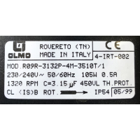 Gereviseerde Olmo Rovereto ruil-koelventilator. R09R-3132P-4M-3510/1