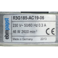 Nieuwe ventilator voor Stork/Zehnder KPMe / VPMe / RPMe dakventilator. R3G185-AC19-06