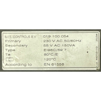Goede gebruikte Trafo voor AWB WTW unit. 230V > 55V 150VA. 019.100.054