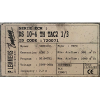 Gereviseerde Lemmens ruilmotor voor Auerhaan WTW unit. DS 10-4 TAC2 (ECM2) 1/3. 5SME39DL