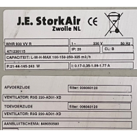 Gereviseerde Stork WHR930 Rechts WTW unit. (350m3)