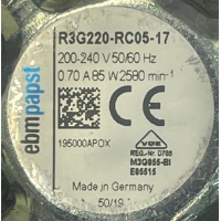 Gereviseerde ruilmotor voor Toshiba Estia Powerful warmtepomp. R3G220-RC05-17