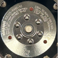 Nieuwe EBM Papst ventilator. R2E225-RA02-42