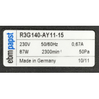 Gereviseerde ruilmotor voor Orcon MVS-10. R3G140-AY11-15