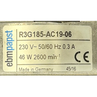 Gereviseerde ruilmotor voor een Stork RPM/KPM/VPM dakventilator. R3G185-AC19-06