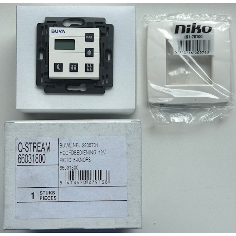 Nieuwe Buva hoofdbediening 12v Picto 5-knoppen. 66031800 