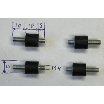 Set (4 stuks) nieuwe motorrubbers voor Orcon HRV-4 WTW unit.